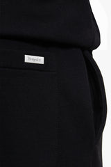 URBAN PINTUCK OPEN LEG JOGGER BLACK
