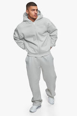 URBAN PINTUCK OPEN LEG JOGGER LIGHT GREY