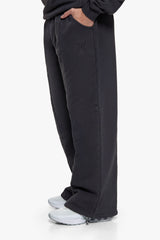 VINTAGE OPEN LEG JOGGER   ACID WASHED BLACK