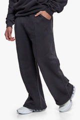 VINTAGE OPEN LEG JOGGER   ACID WASHED BLACK