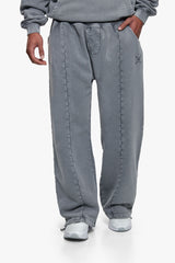 VINTAGE OPEN LEG JOGGER  WASHED DARK GREY