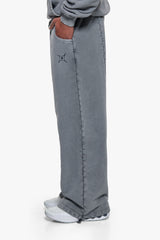 VINTAGE OPEN LEG JOGGER  WASHED DARK GREY