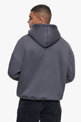 CARPENTER DOUBLE ZIP-HOODIE STEEL GREY