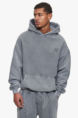 VINTAGE HYPE HOODIE WASHED DARK GREY