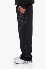 RHINESTONE OPEN LEG JOGGER