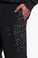 RHINESTONE OPEN LEG JOGGER