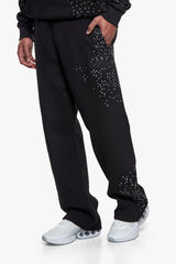 RHINESTONE OPEN LEG JOGGER