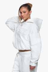 FROTTEE PATCH WOMEN BOMBER HOODIE CREAM