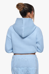 FROTTEE PATCH WOMEN BOMBER HOODIE BABY BLUE