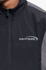 TWO COLOR TRACK JACKET BLACK