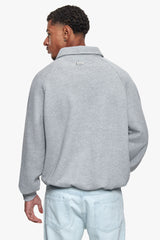 RAGLAN SWEAT POLO GREY MELANGE