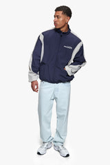 TWO COLOR TRACK JACKET  NAVY