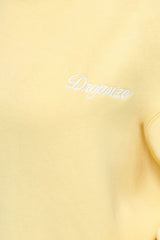 WOMEN CONTRAST EMBO HOODIE WASHED YELLOW