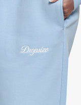 WOMEN CONTRAST OPEN LEG JOGGER BABY BLUE