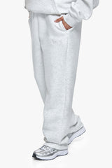 WOMEN CONTRAST OPEN LEG JOGGER GREY MELANGE