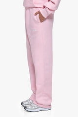 WOMEN CONTRAST OPEN LEG JOGGER LIGHT PINK