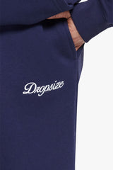 WOMEN CONTRAST OPEN LEG JOGGER NAVY