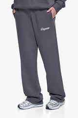 WOMEN CONTRAST OPEN LEG JOGGER STEEL GREY