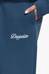WOMEN CONTRAST OPEN LEG JOGGER TEAL