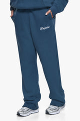 WOMEN CONTRAST OPEN LEG JOGGER TEAL