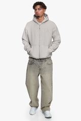 LOOSE FIT JEANS WASHED SAND BEIGE BEIGE