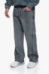 PLEATED RELAXED FIT JEANS ICE GREY
