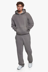 HEAVY OVERSIZE HD LOGO HOODIE  GREY