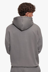 HEAVY OVERSIZE HD LOGO HOODIE  GREY