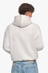 SUPER HEAVY OVERSIZE BLANK ZIP HOODIE MOON BEAM