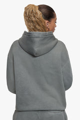 BASIC HOODIE ACID WASHED GREY