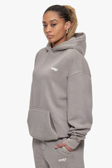 BASIC HOODIE ACID WASHED BEIGE