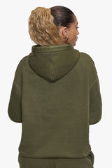 BASIC HOODIE ACID WASHED OLIVE