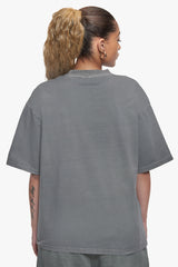 BASIC T-SHIRT ACID WASHED GREY