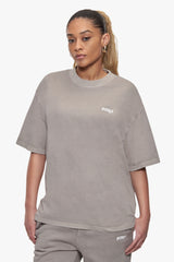 BASIC T-SHIRT ACID WASHED BEIGE