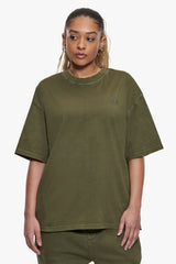 BASIC T-SHIRT ACID WASHED OLIVE