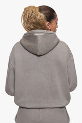 BASIC ZIP  HOODIE ACID WASHED MORNING DOVE