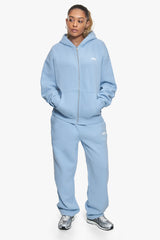 BASIC ZIP  HOODIE BABY BLUE