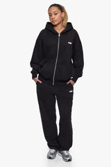 BASIC ZIP HOODIE BLACK