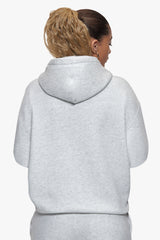 BASIC  ZIP HOODIE GREY MELANGE