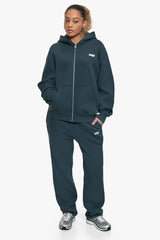 BASIC  ZIP HOODIE MOSS GREEN