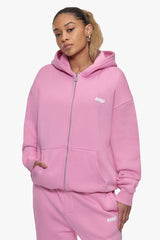 BASIC ZIP  HOODIE PINK