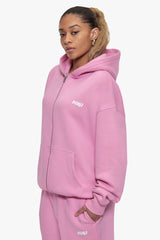 BASIC ZIP  HOODIE PINK