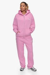 BASIC ZIP  HOODIE PINK