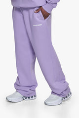 SLEEK LOGO OPEN LEG JOGGER LILAC