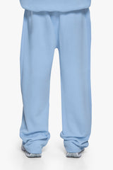 SLEEK LOGO OPEN LEG JOGGER BABY BLUE