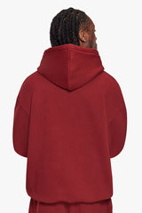 HEAVY OVERSIZE HD LOGO HOODIE CRANBERRY