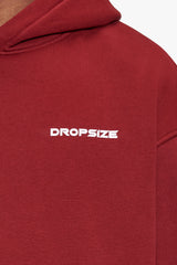 HEAVY OVERSIZE HD LOGO HOODIE CRANBERRY