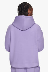 HEAVY OVERSIZE SLEEK LOGO HOODIE LILAC