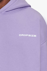 HEAVY OVERSIZE SLEEK LOGO HOODIE LILAC