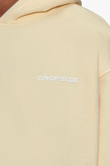 HEAVY OVERSIZE SLEEK LOGO HOODIE BUTTER YELLOW
